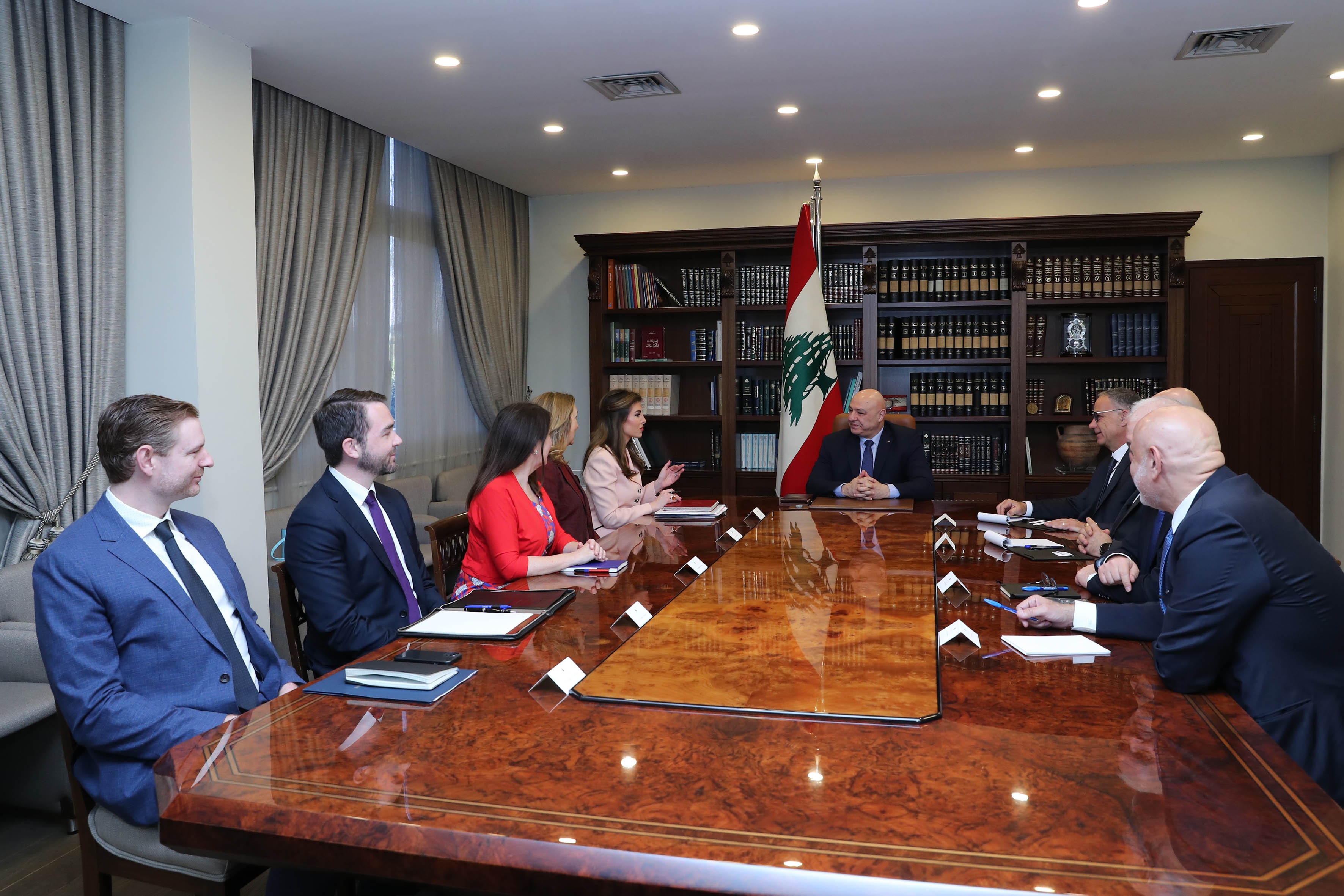 رئيس الجمهورية إستقبل نائبة المبعوث الأميركي الى الشرق الأوسط السيدة مورغان اورتيغوس